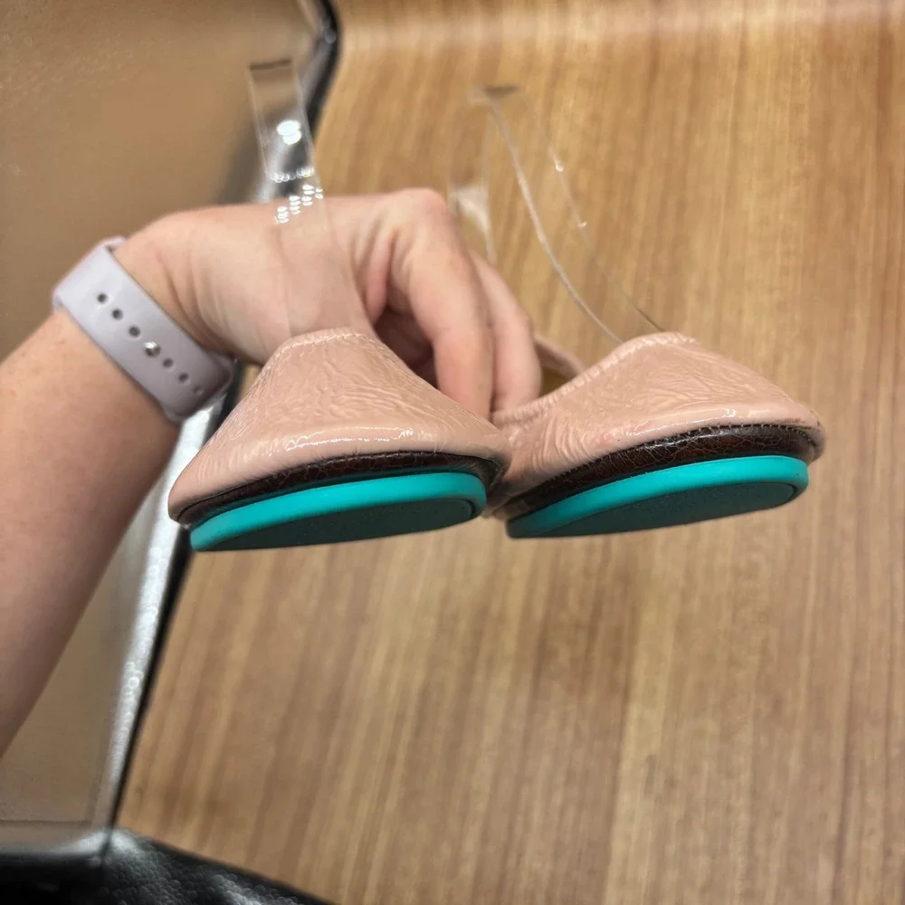 Tieks Ballet Flats Women Blush Pink Patent Size 6 Leather Foldable Gavrieli